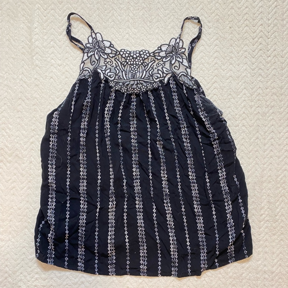 Maurices black and white tank, medium!